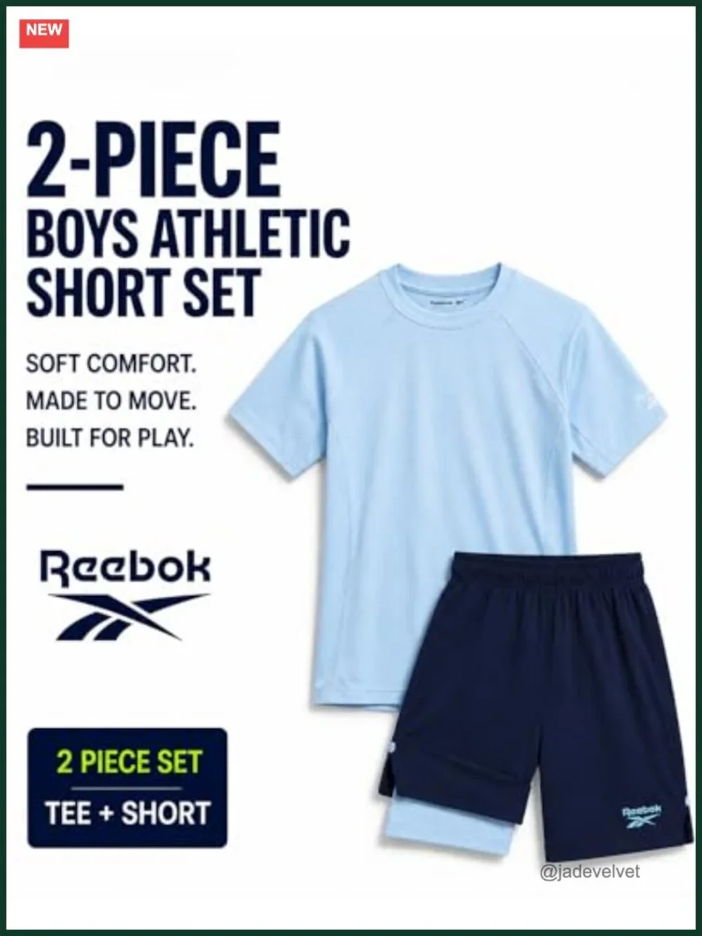 2 Piece Summer Short Set with T-Shirt and Shorts for Boys Activewear